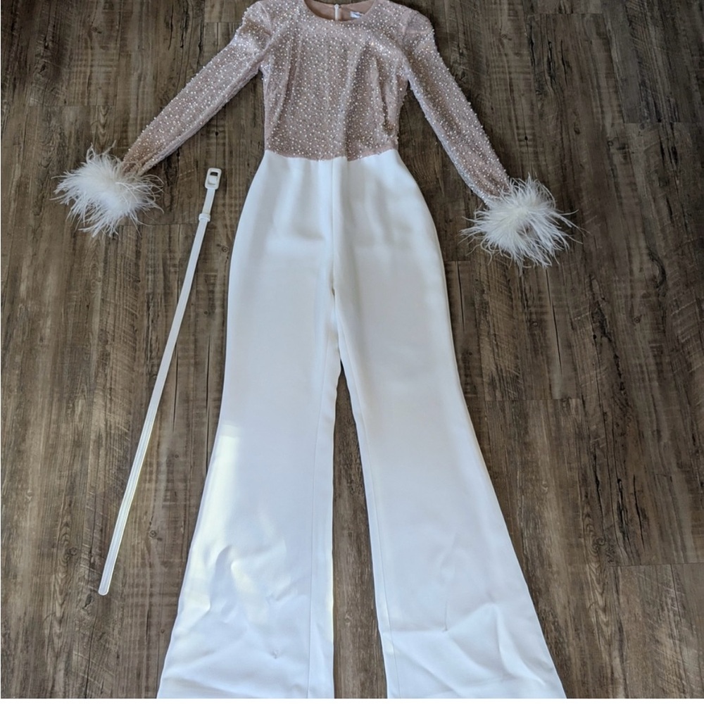 Nadine Merabi Amelia White Jumpsuit (S)